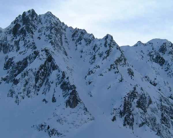 Pointe de l'Aup du Pont: Face Nord-Ouest.