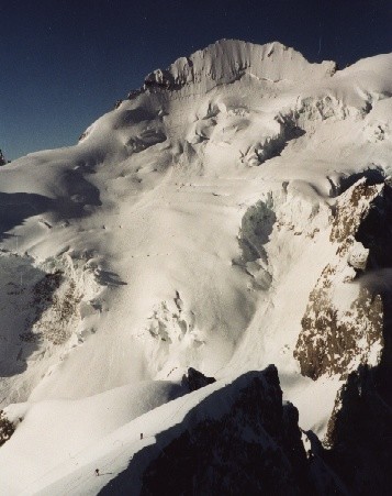 La Barre des Ecrins vue depuis Le sommet de la Roche Faurio.