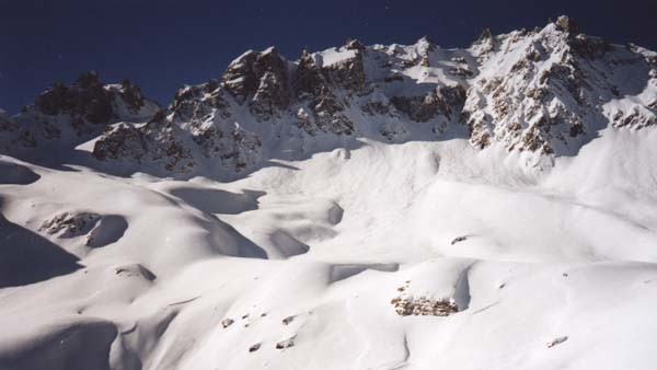 Pic Est de la Font Sancte: couloir en 'S'