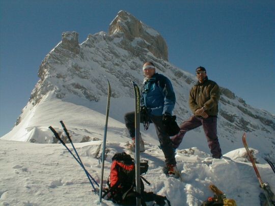 Au sommet sous la Pointe Percée