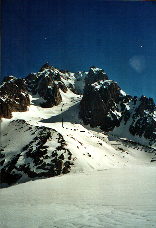 Aiguille d'argentière , glacier du Milieu