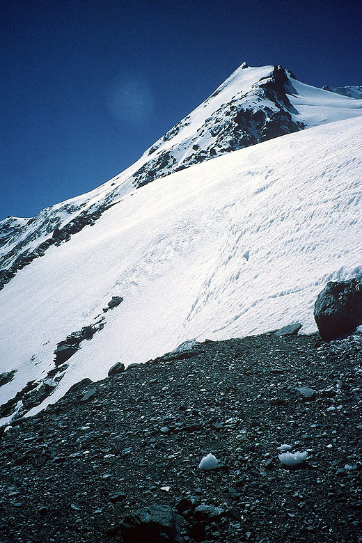 La pente vue de la cabane
