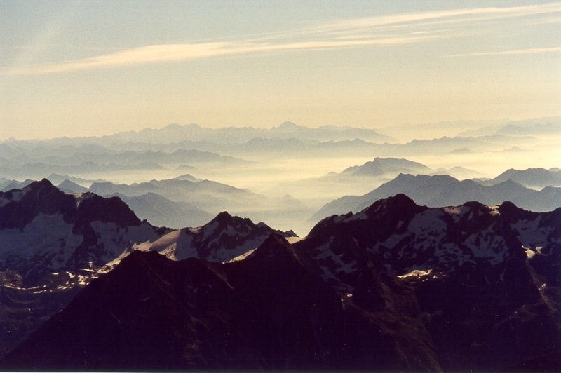 Vue sur le Tessin depuis l'alphubel