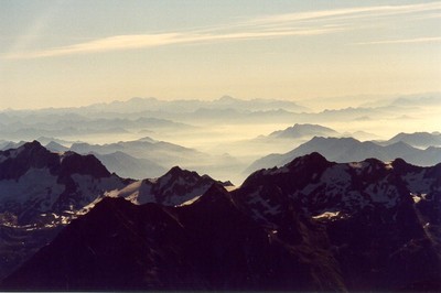 Vue sur le Tessin depuis l'alphubel