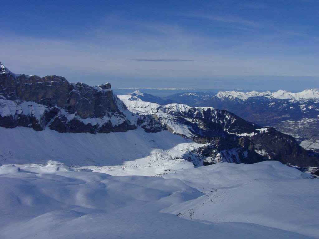 Panorama depuis les Frêtes de Villy (les Fiz, le Môle, le Chablais)