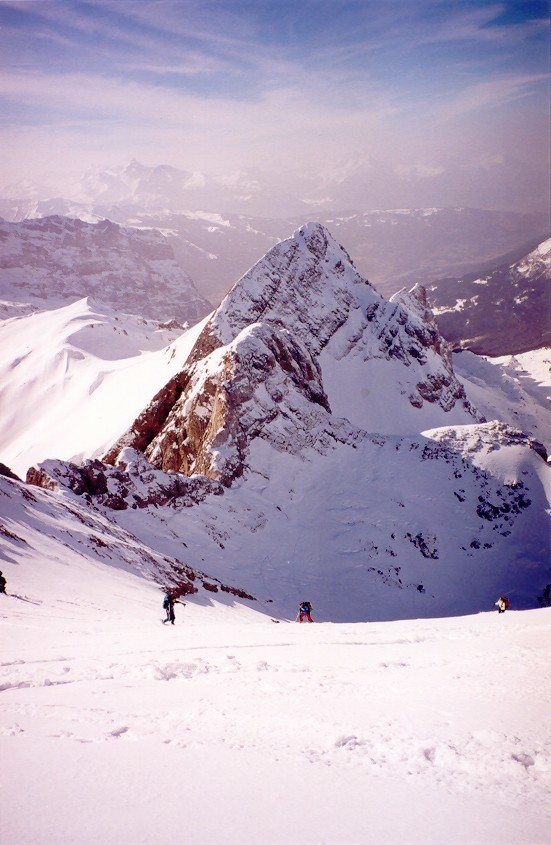 couloir sommital W des Dents Blanches occidentales