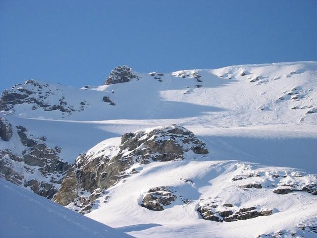 Prima del salto finale, alla fine del traverso