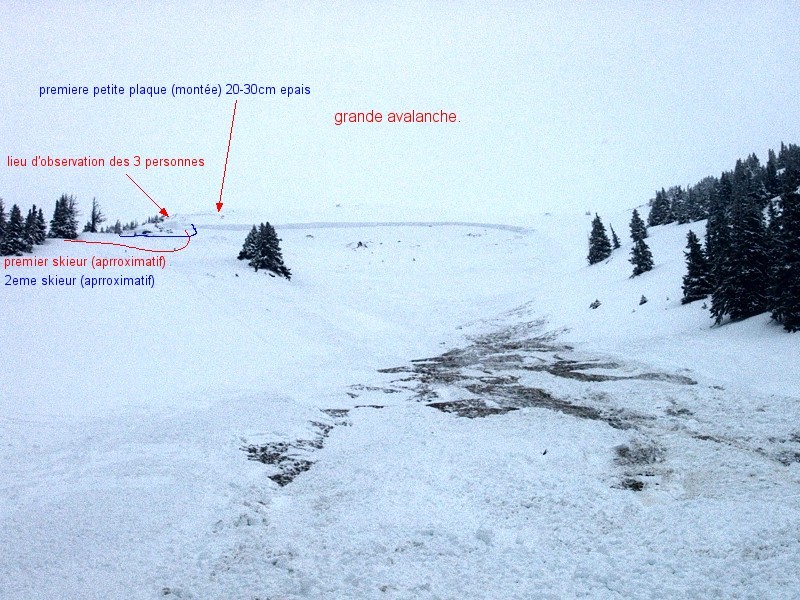 avalanches au mont d'Or du 2 mars 2002