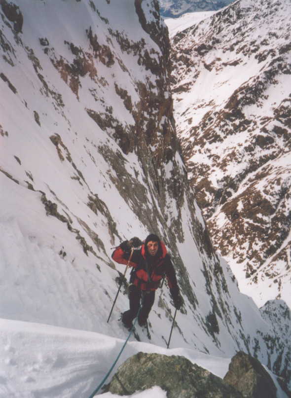 Zoul a l'attaque de la partie la plus raide du couloir