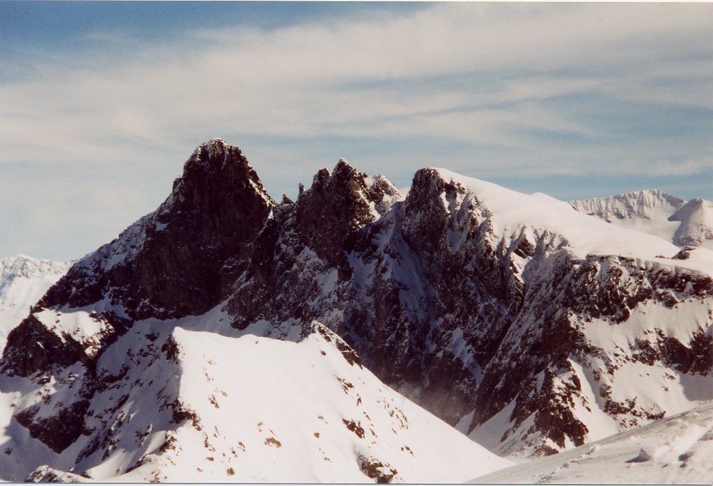Grand Pic, Pic central et Croix depuis le sommet de la grande Lance de Domène