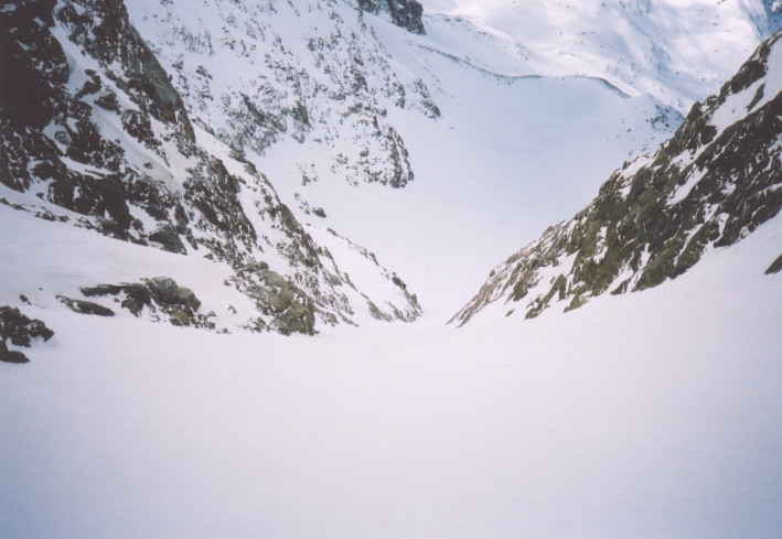 Le couloir Nord de l'Agnel vu d'en haut