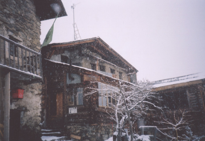 Le refuge Sabarnui, à San Bernolfo, Italie