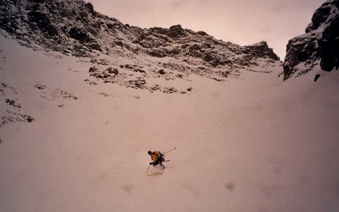 Descente du couloir nord est de la Bréche Cordier