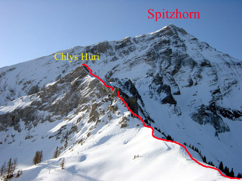 Arrête NW du Chlys Hüri