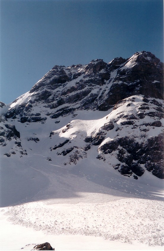 Mont de Grange - base du couloir de chemine
