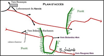 PLan d'accès Falaise de Malvaux PLan d'accès Falaise de Malvaux