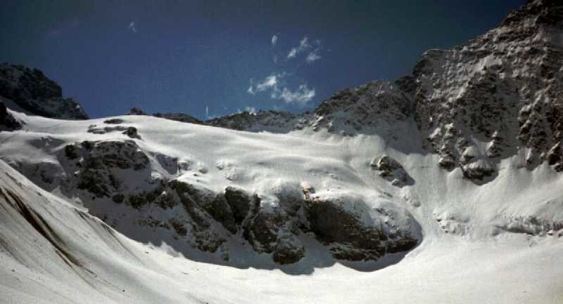 Le glacier de la Muande, vu depuis le glacier du Fond