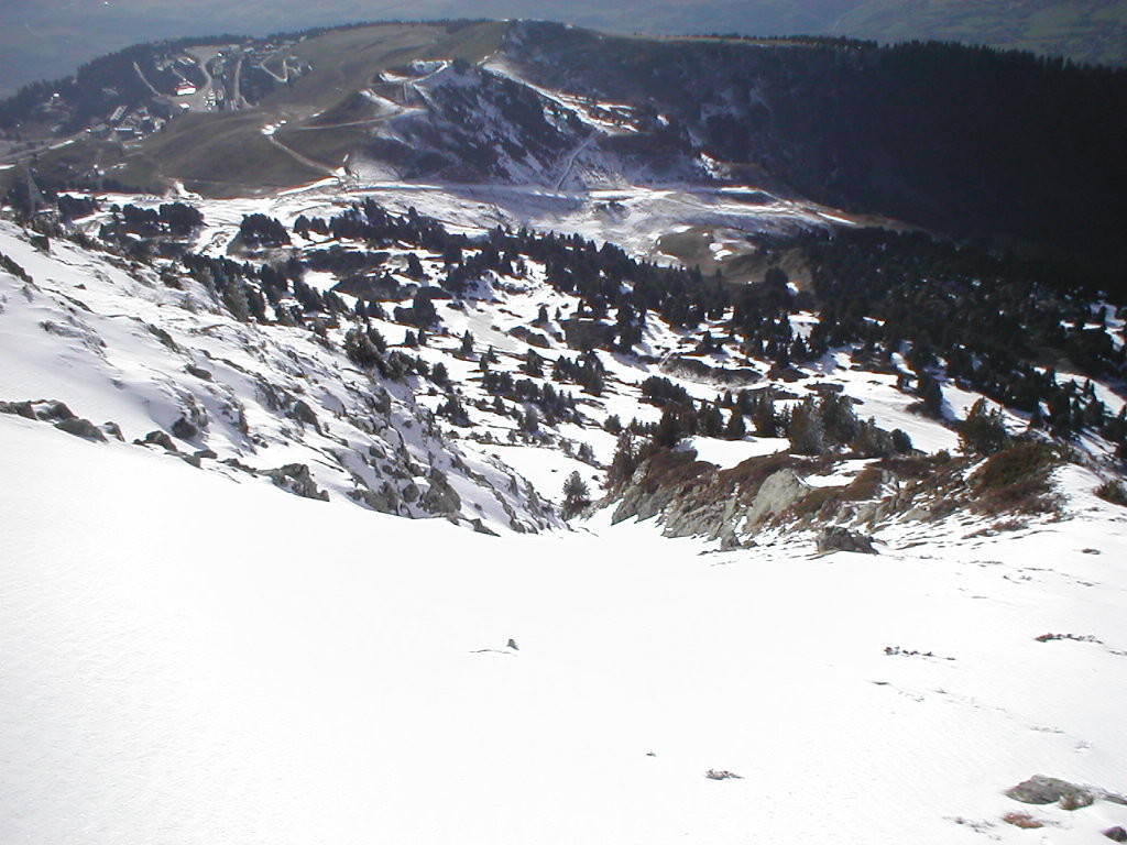En haut du couloir croissant nord de Chamrousse