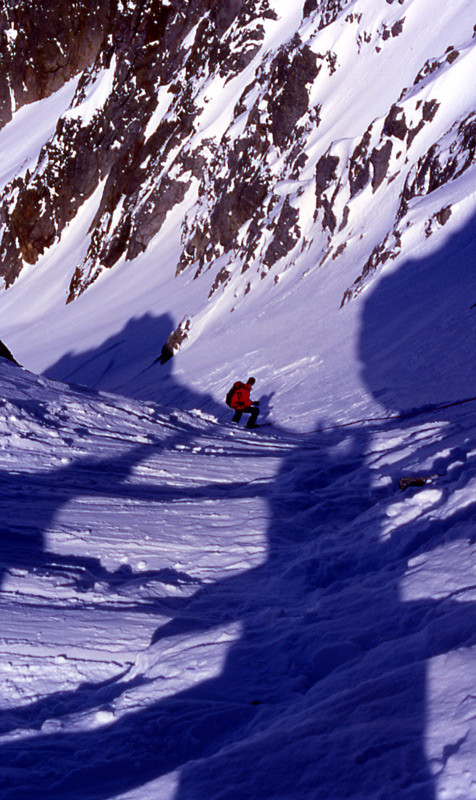 Départ du couloir N du Col Du Belvédère