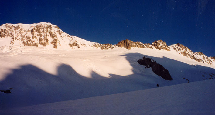 Sul Tiefengletcher all'alba