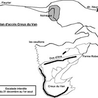 Plan d'accès au Creux du Van