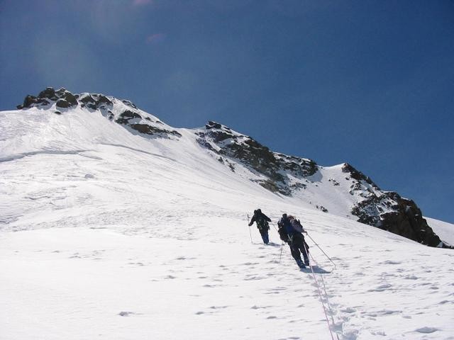 Verso la vetta del Pizzo Scerscen