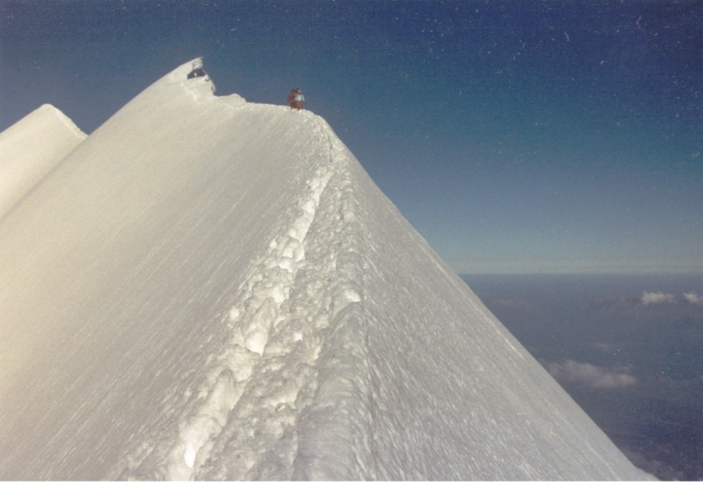 Sur l'arête E de l'Aiguille de Bionnassay