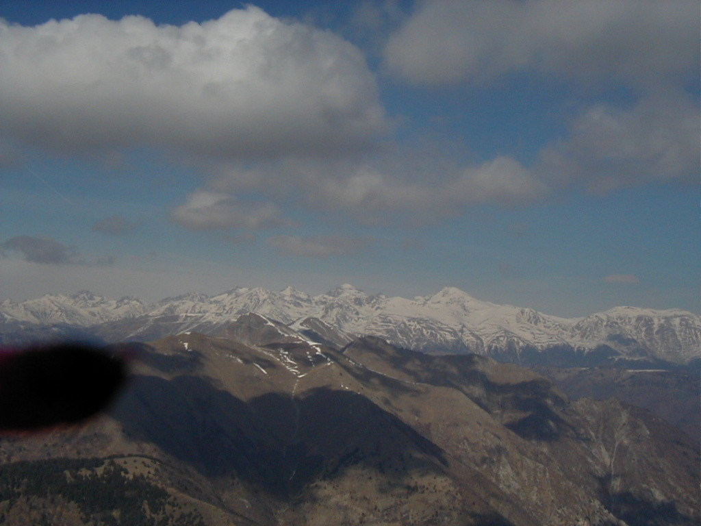 Sommets de la Vallée des Merveilles, prise de vue en vol