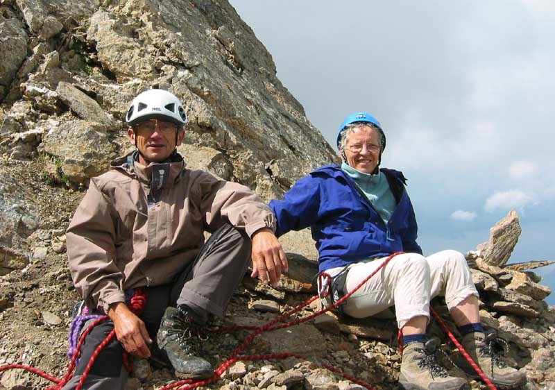 Gerard et Claire au bout de la vire.