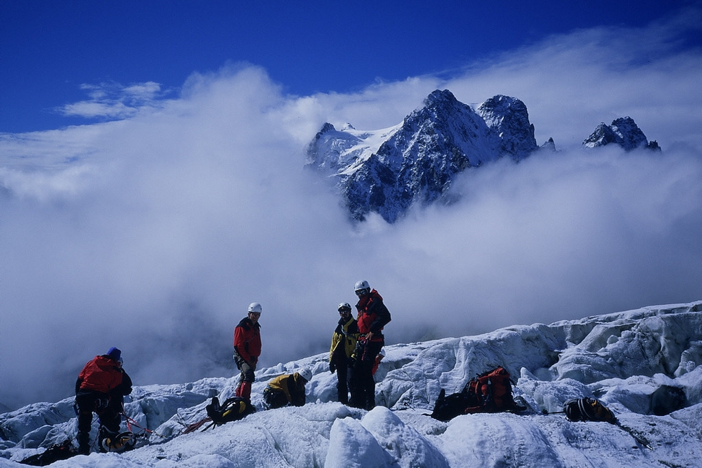Sur le glacier blanc