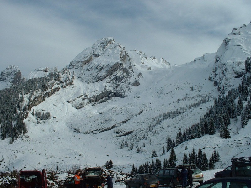 Trou de la Mouche - vue sur la combe du Grand Crêt