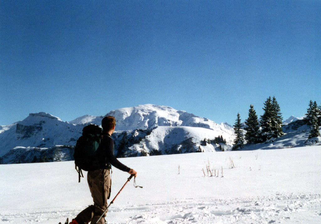 Fred et en arrière-plan le Mont Buet