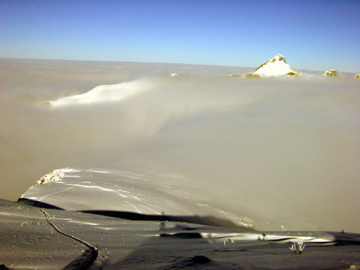 Du Widdersgrind, vue en direction de l'Ochsen qui émerge du brouillard