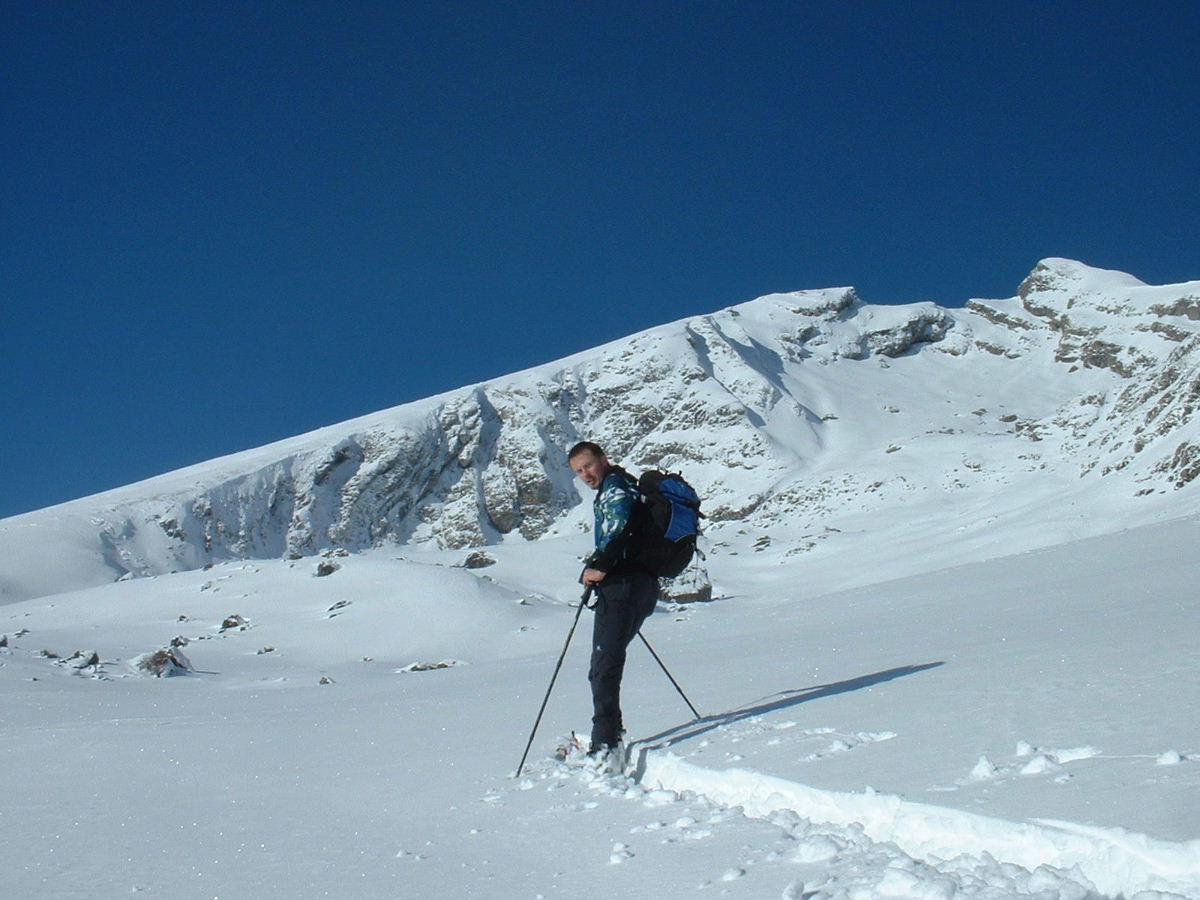 Cédric sur fond de Pointe du Replan