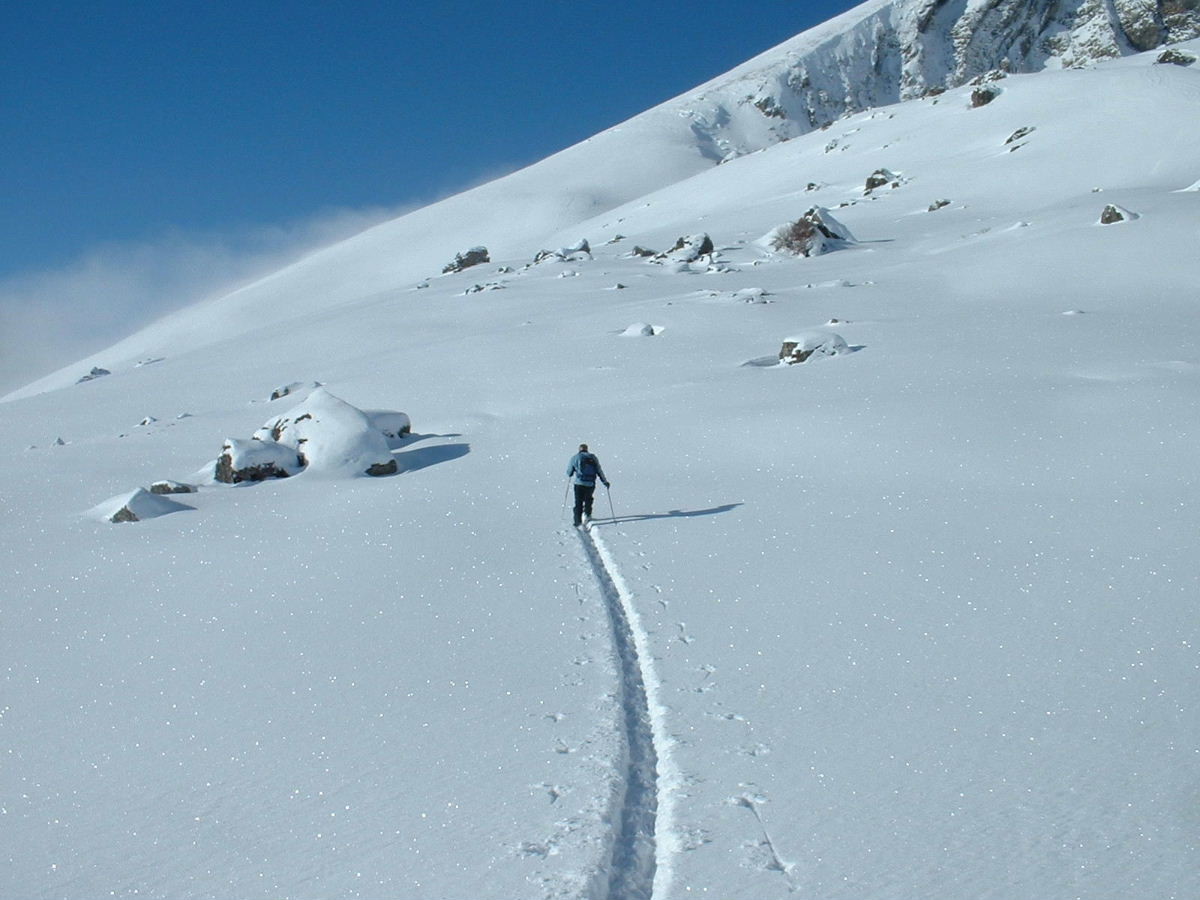 En route vers la face SE du Replan