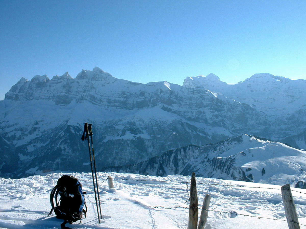 Dents du midi depuis la Croix de l'Hiver (2155m)