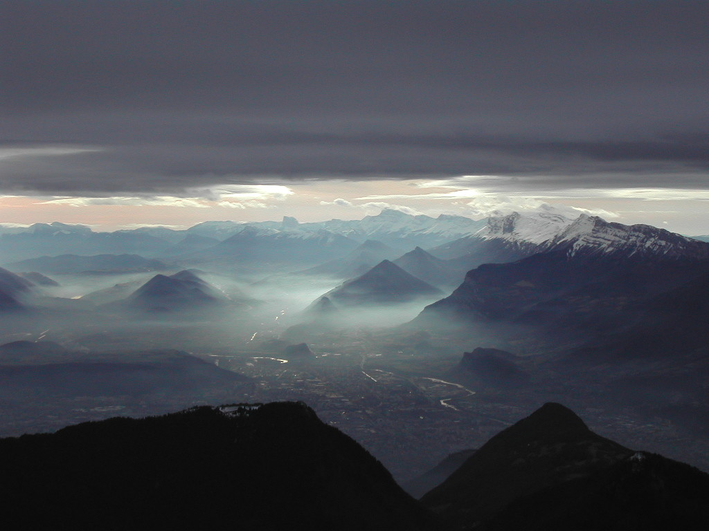 Grenoble et le Vercors depuis Chamechaude
