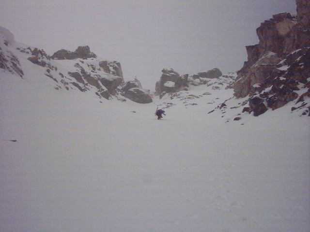 Monte Freid - in salita nel canale