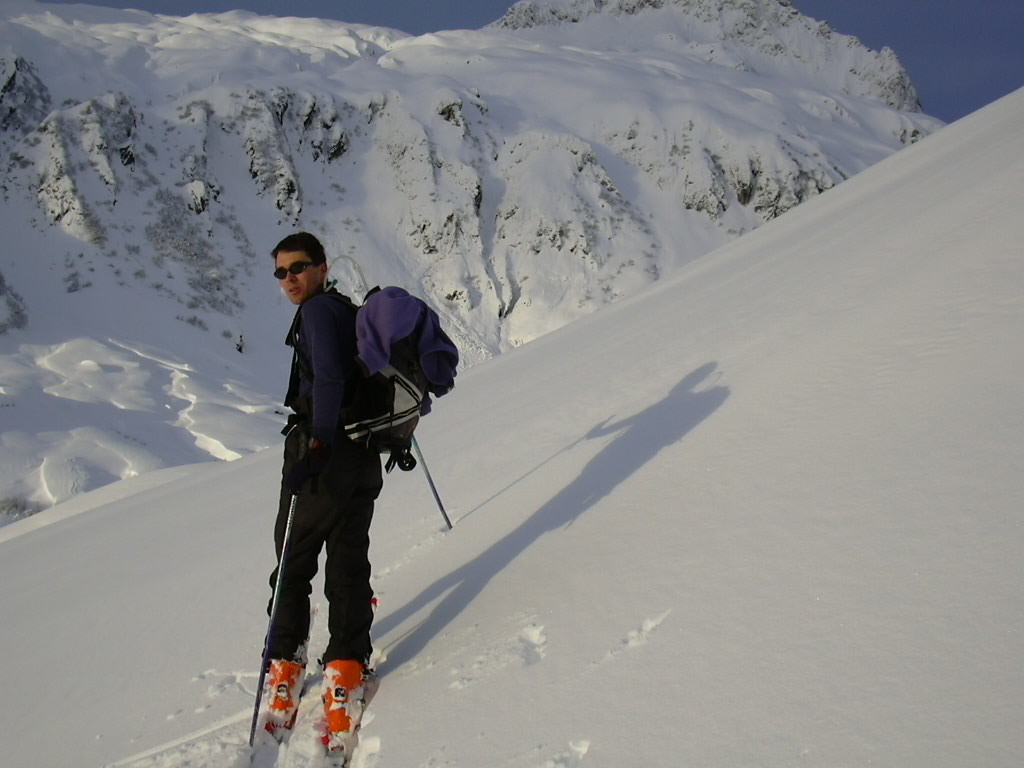 Fab fait la trace dans la combe de Bridan