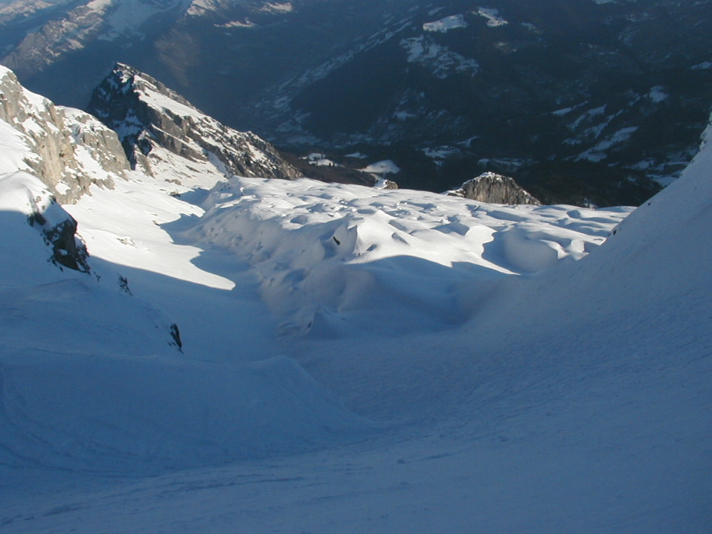 Tournette - Couloir avant d'arriver sous le sommet