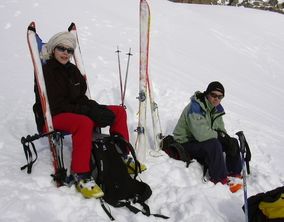 Steph et Marion au Col des Aiguilles d'Arves