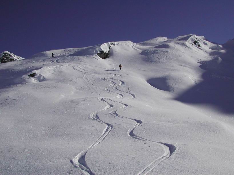 Discesa nel vallone di Pioder
