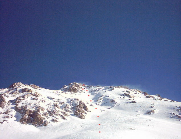 Rocca Blanca m.3193 - Canale parete NW