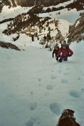 Eric et Fabien dans le haut de la 2è partie du couloir nord