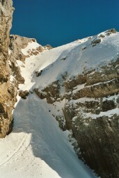 vue sur la dernière pente après la descente