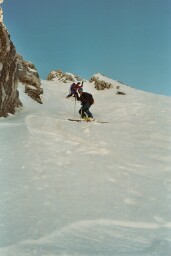 dans le 2è couloir (avant le rappel du 2è ressaut)