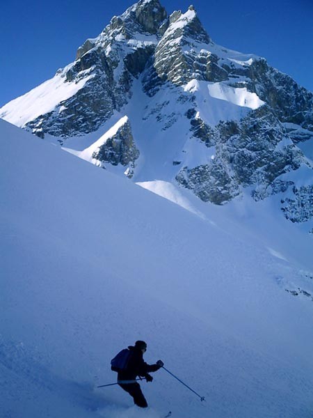 Dans la face Nord des Quatre Têtes