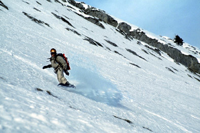 Romain dans le bas de la face