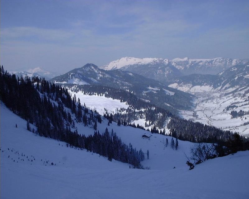 Vue vers Vallée du Bouchet au Grand Bornand