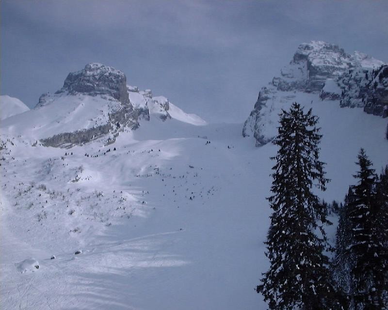 La combe de Paccaly vue depuis le chalet de Paccaly
